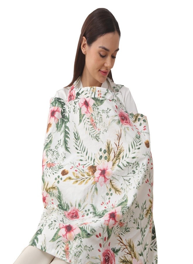 insular Nursing Cover for Breastfeeding, Infant Feeding Cover Breathable Cotton Privacy Breastfeeding Apron, Rose - Image 1