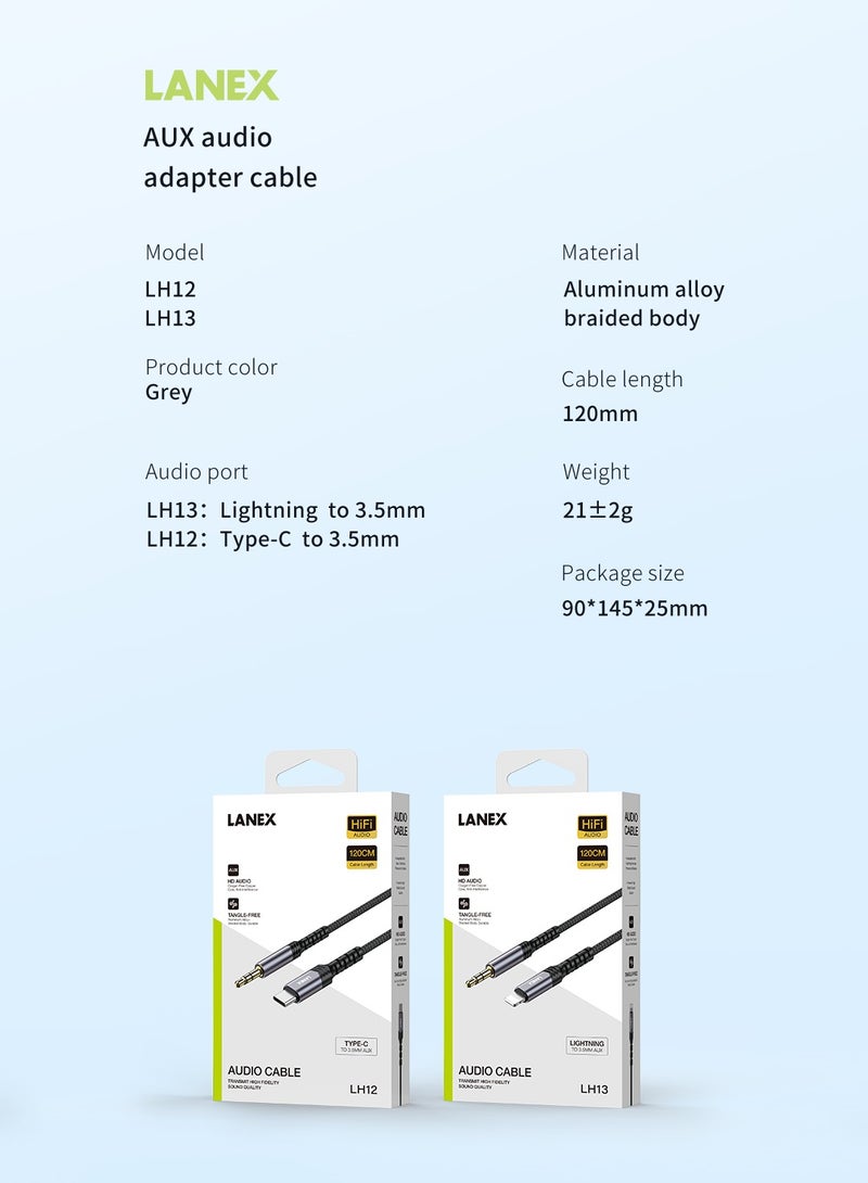 LANEX AUX iPhone cable 1.20 meters, model LH13 - Image 2