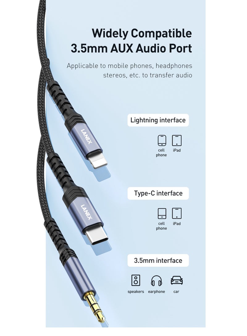 LANEX AUX iPhone cable 1.20 meters, model LH13 - Image 3