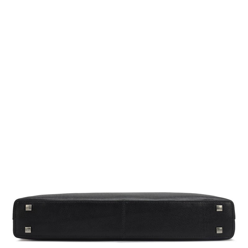 Da Milano Franzy Leather Laptop Bag - Black - Image 5
