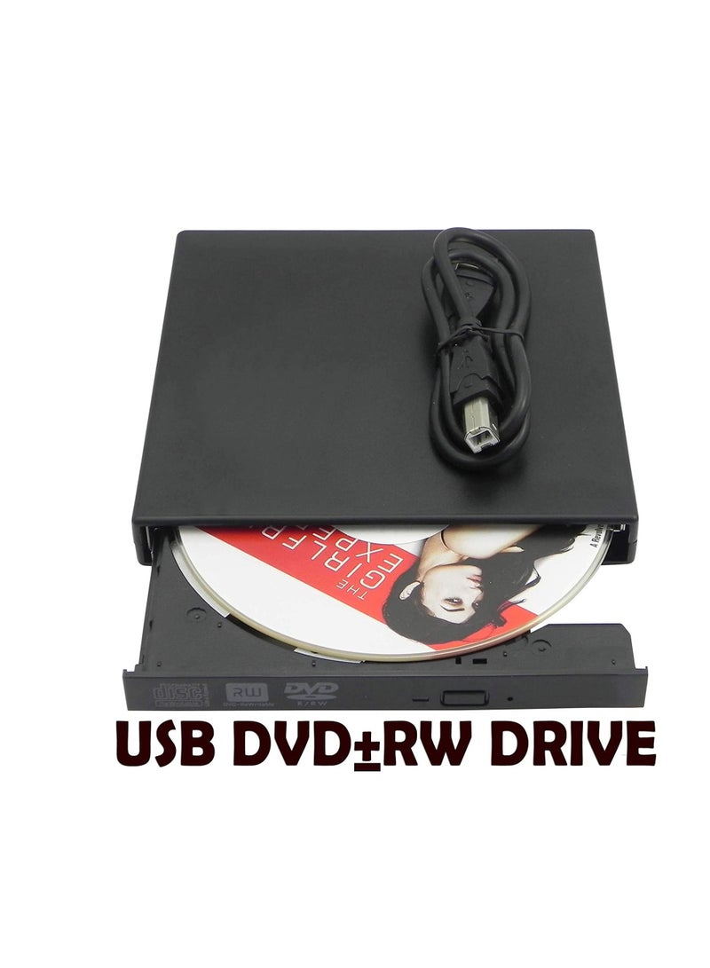 Color Black External Optical Disk Driver Slim CD-RW Burner Writer USB 2.0 DVD-RW Combo Player Plug and Play for Laptop Notebook Desktop PC  - Image 5
