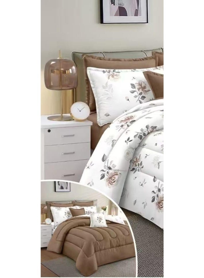 ريد روز مفرش سرير نفرين مشجر فخم من خامه المايكروفايبر مقاس 240*260 سم - Image 2