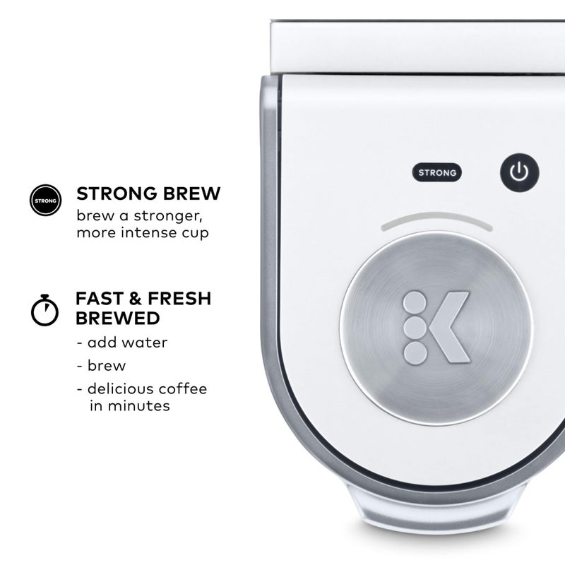 Keurig K-Mini Plus Single Serve K-Cup Pod Coffee Maker, with 6 to 12oz Brew Size, Stores up to 9 K-Cup Pods, Travel Mug Friendly, Matte White - Image 5