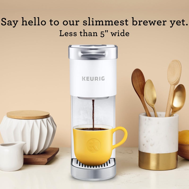 Keurig K-Mini Plus Single Serve K-Cup Pod Coffee Maker, with 6 to 12oz Brew Size, Stores up to 9 K-Cup Pods, Travel Mug Friendly, Matte White - Image 4