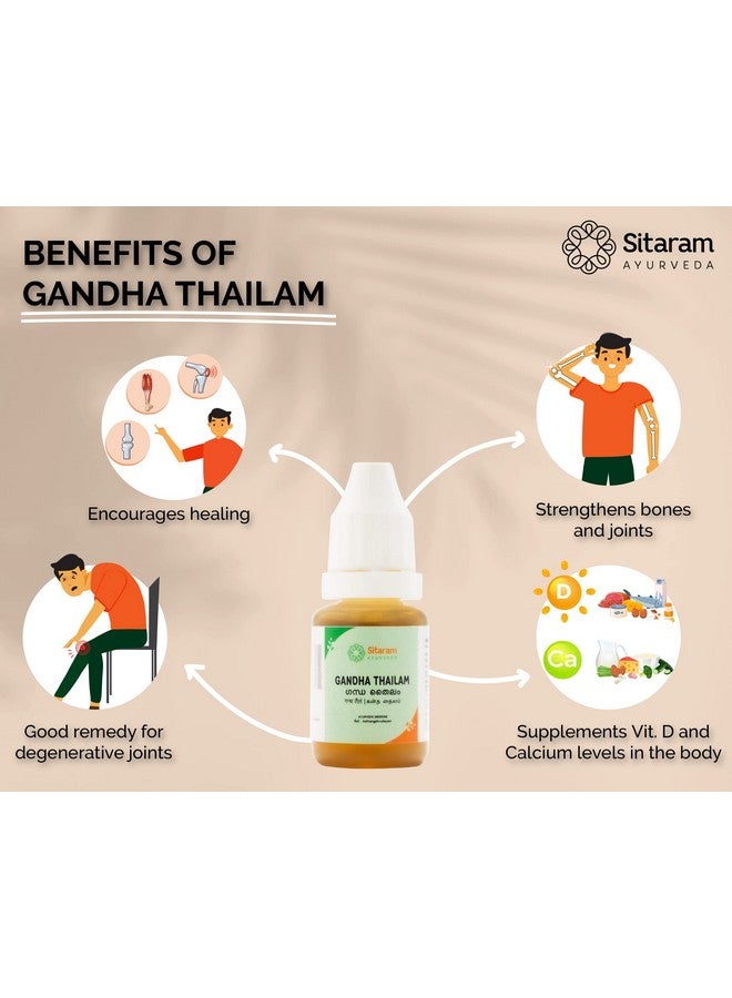 SITARAM زيت غاندا ثايلام من سيتارام أيورفيدا 10 مل | زيت غاندا أيورفيدي من كيرالا - Image 2