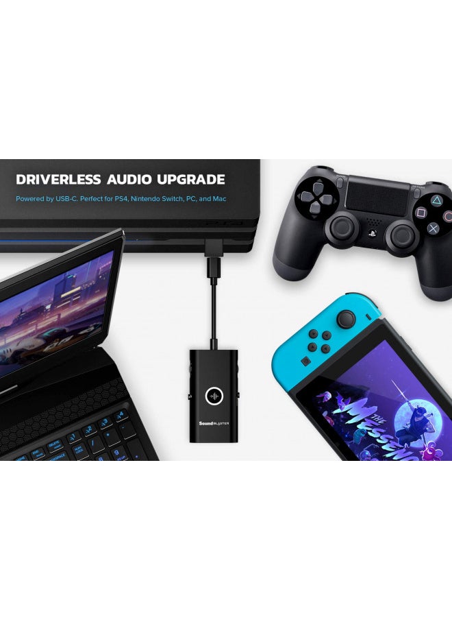 Creative - Creative Sound Blaster G3 USB-C External Gaming USB DAC and Amp for PS4, Nintendo Switch, Ft. GameVoice Mix (Audio Balance for Game/Chat), Mic/Vol Control and Mobile App Control, Plug-and-Play - Image 1