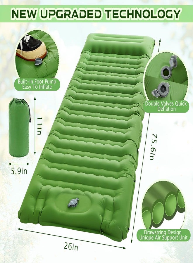 Wowangce Pop up Mosquito Net Tent and Sleeping Pad for Camping One Person Instant Pop up Screen Tent Thick 5 Inch Portable with Pillow for Outdoor Summer Camp Bed Camping Cot - Image 3