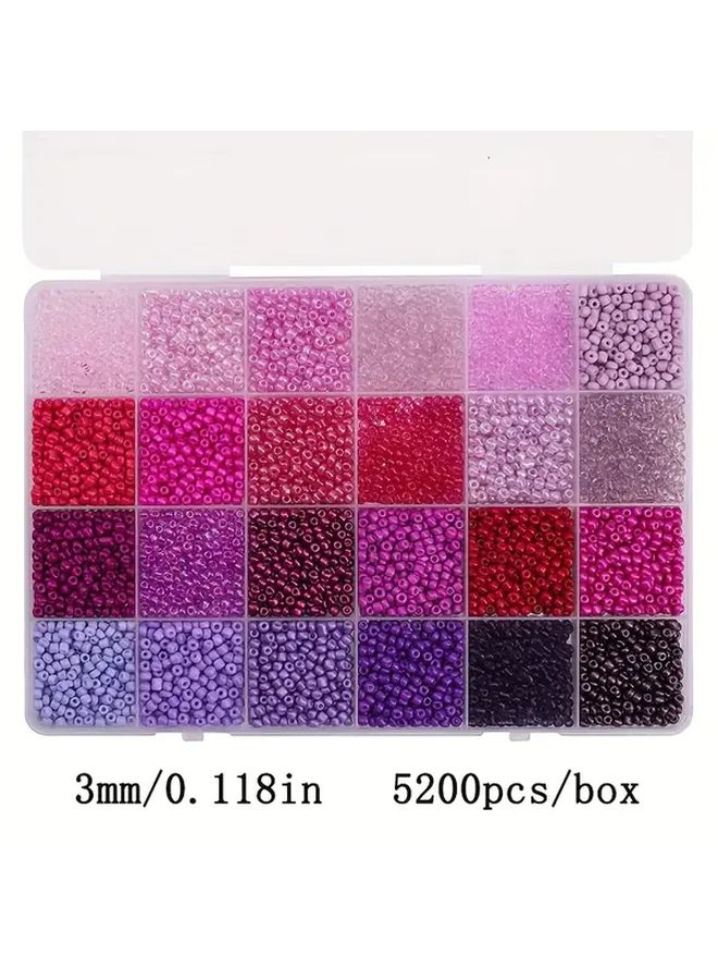 5200pcs 3mm Green Glass Seed Beads For DIY Crafts Jewelry Making 24 Colors - Image 5