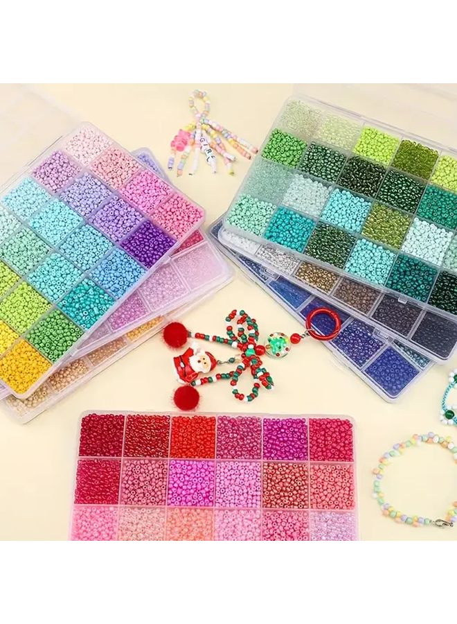 5200pcs 3mm Green Glass Seed Beads For DIY Crafts Jewelry Making 24 Colors - Image 2