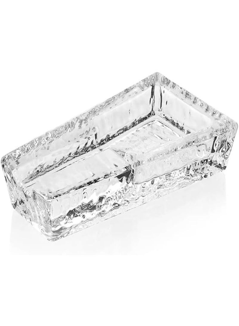 Hemingway Luxury Clear Crystal Glass Cigar Ashtray with Gold Trim Heavy Weight Decorative Ash tray with Cigar Rest – Premium Table Ashtray for Home, Office & Lounge - Image 2