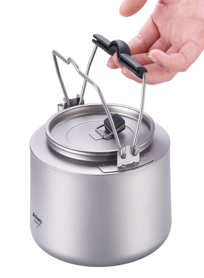 ATiAP Titanium Kettle Coffee Tea Pot 0.6L/ 1L with Mesh Bag Portable for Outdoor Camping (Ta9082-1L) - Image 4