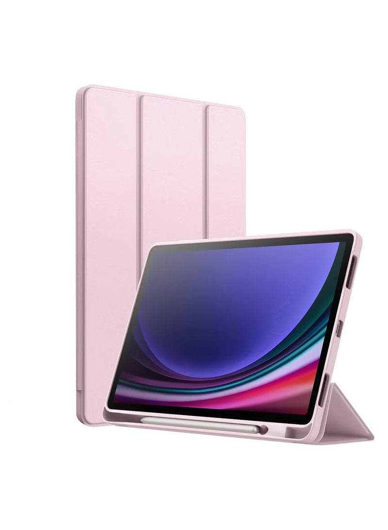 Huawei MatePad 11.5-inch Released 2023 Tablet Cover Case with Pencil Holder, Soft TPU Back Trifold Stand Protective Smart Cover Flip, Auto Wake&Sleep (Rose Gold)