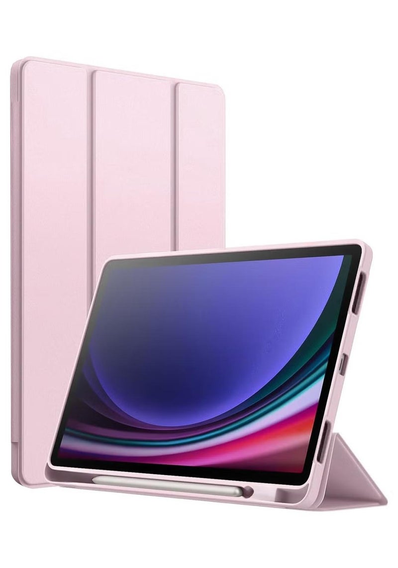 Huawei MatePad 11.5-inch Released 2023 Tablet Cover Case with Pencil Holder, Soft TPU Back Trifold Stand Protective Smart Cover Flip, Auto Wake&Sleep (Rose Gold)