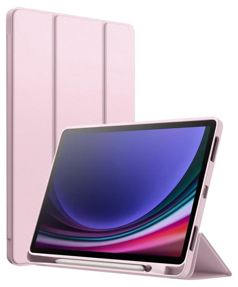 Huawei MatePad 11.5-inch Released 2023 Tablet Cover Case with Pencil Holder, Soft TPU Back Trifold Stand Protective Smart Cover Flip, Auto Wake&Sleep (Rose Gold)