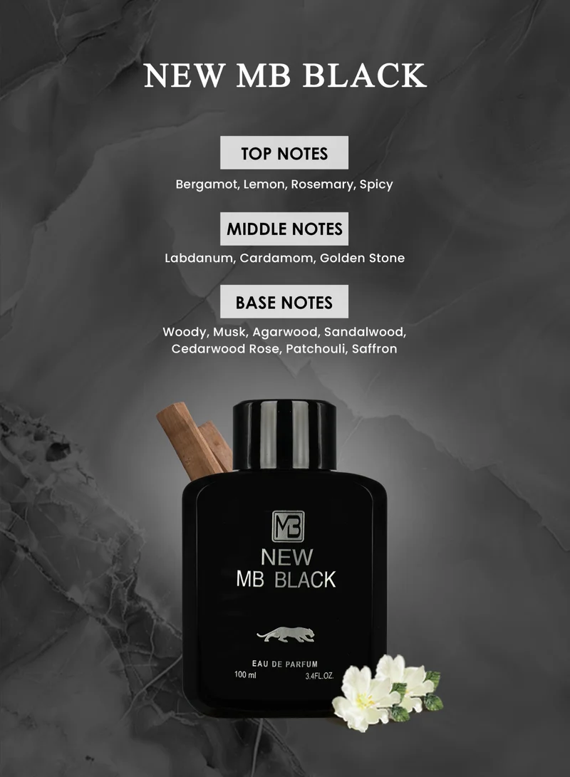 عطور مهابوب عطر نيو إم بي بلاك من محبوب للعطور أو دو بارفان 100 مل | عطر للجنسين | عطر حمضي خشبي بالبرغموت والعود والمسك | للرجال والنساء