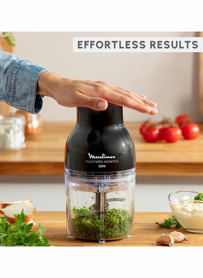 MOULINEX Moulinette Essential Electric Food Chopper | 3-in-1, Mincing, Chopping, Mixing | 2x 400 ml Bowls | Stainless Steel Blades | Black | DJ520827 400 ml 300 W DJ520827 black - Image 5
