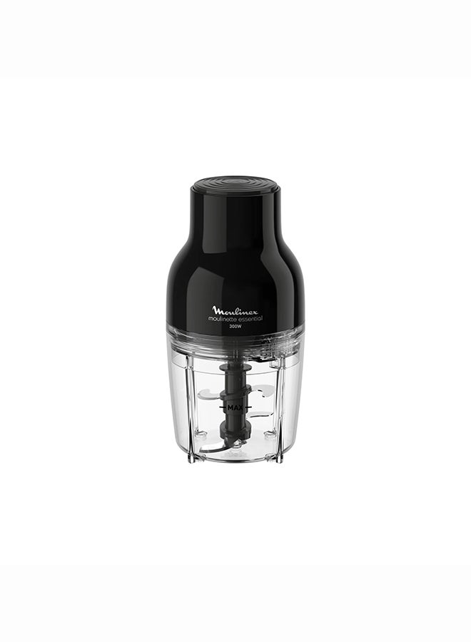 MOULINEX Moulinette Essential Electric Food Chopper | 3-in-1, Mincing, Chopping, Mixing | 2x 400 ml Bowls | Stainless Steel Blades | Black | DJ520827 400 ml 300 W DJ520827 black - Image 3