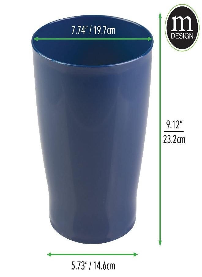 mDesign Round Plastic Bathroom Garbage Can, 1.25 Gallon Wastebasket, Garbage Bin, Trash Can for Bathroom, Bedroom, and Kids Room - Small Bathroom Trash Can - Fyfe Collection - Navy Blue - pzsku/Z4D30EC6DBF7A1E125BE0Z/45/_/1692791313/647cb6d7-b476-4ff0-89e6-73f692dcc52e