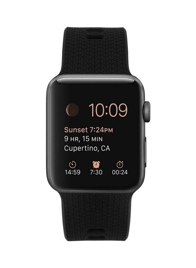 BGM Replacement Band for Apple Watch Series 1/2/3/4/5/6/SE 42/44mm Black - Image 2