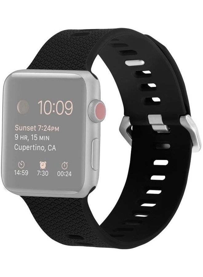 BGM Replacement Band for Apple Watch Series 1/2/3/4/5/6/SE 42/44mm Black - Image 1