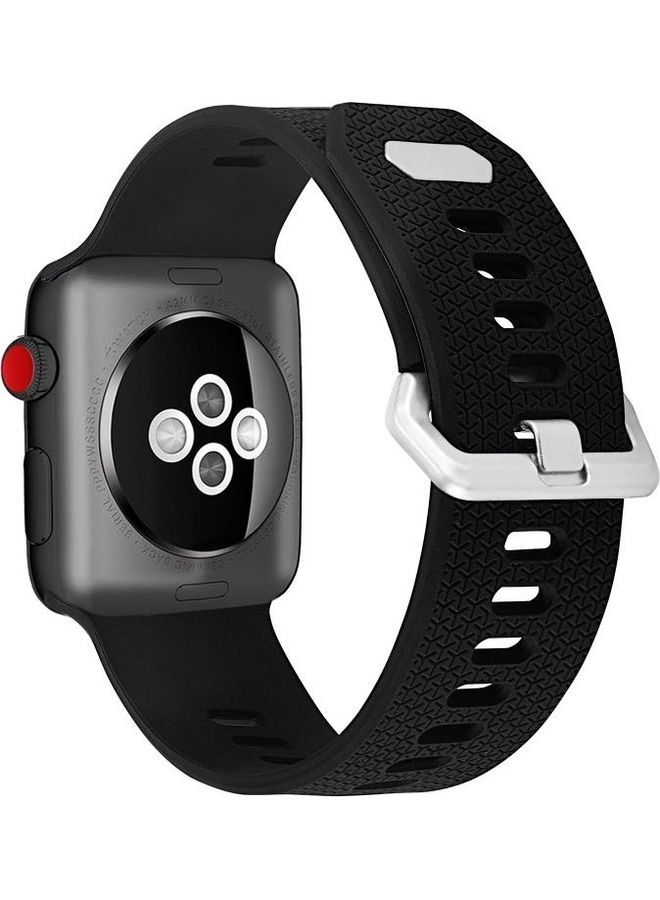 BGM Replacement Band for Apple Watch Series 1/2/3/4/5/6/SE 42/44mm Black - Image 4