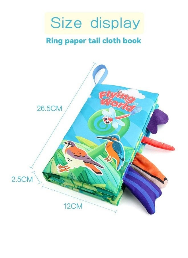 McDou - Baby baby sea, land and air tail cloth book ocean forest flying animal palm book early education toys 3-piece set - Image 1