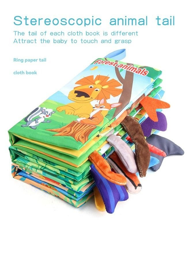 McDou - Baby baby sea, land and air tail cloth book ocean forest flying animal palm book early education toys 3-piece set - Image 1