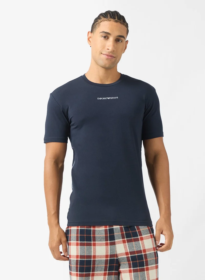 EMPORIO ARMANI  2 Pack Of Logo Crew Neck T-Shirt for Men | Best Price UAE