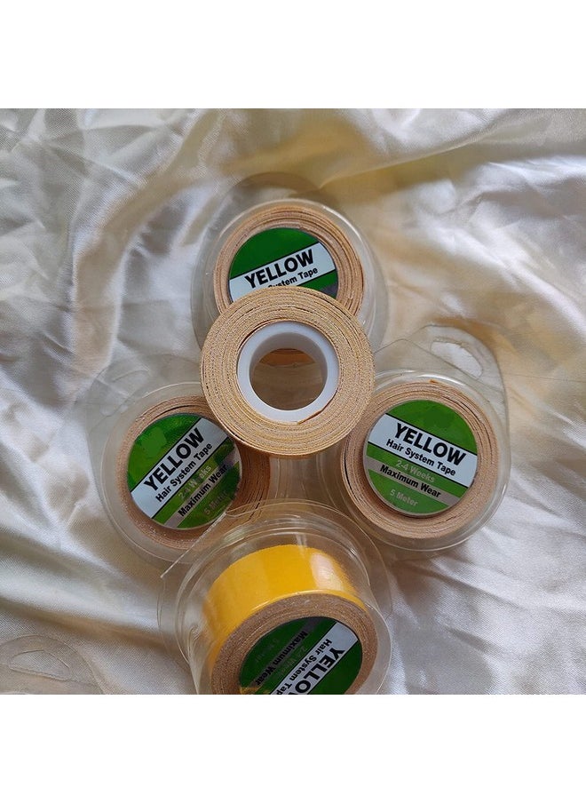 Zohra - ™ Yellow Double Sided Ultra Hold Hair Wig Patch Tape Roll For Men 5 Meter - Image 1