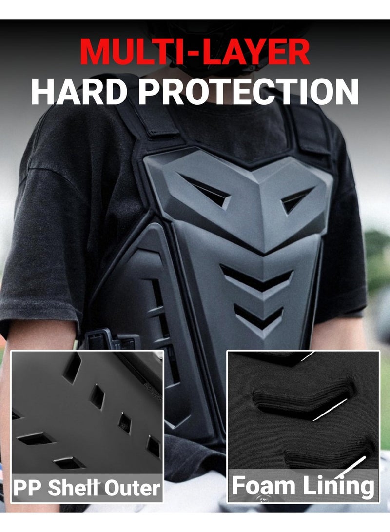 Arabest Motorcycle Armor Vest Protective Shock Absorption Breathable Black Unisex Chest Protector for MotocrossMotorcycle Armor Vest Protective Shock Absorption Breathable Black Unisex Chest Protector for Motocross - Image 3