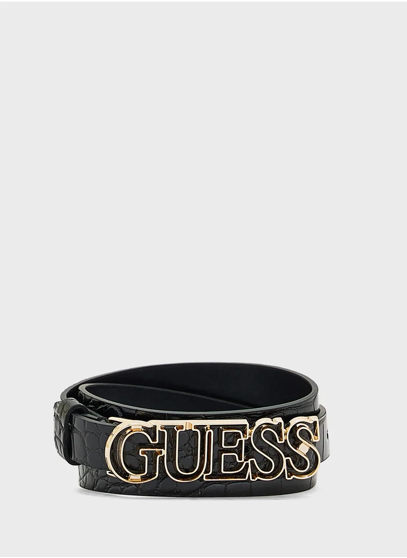 GUESS Logo Detailed  Allocated  Hole Belt