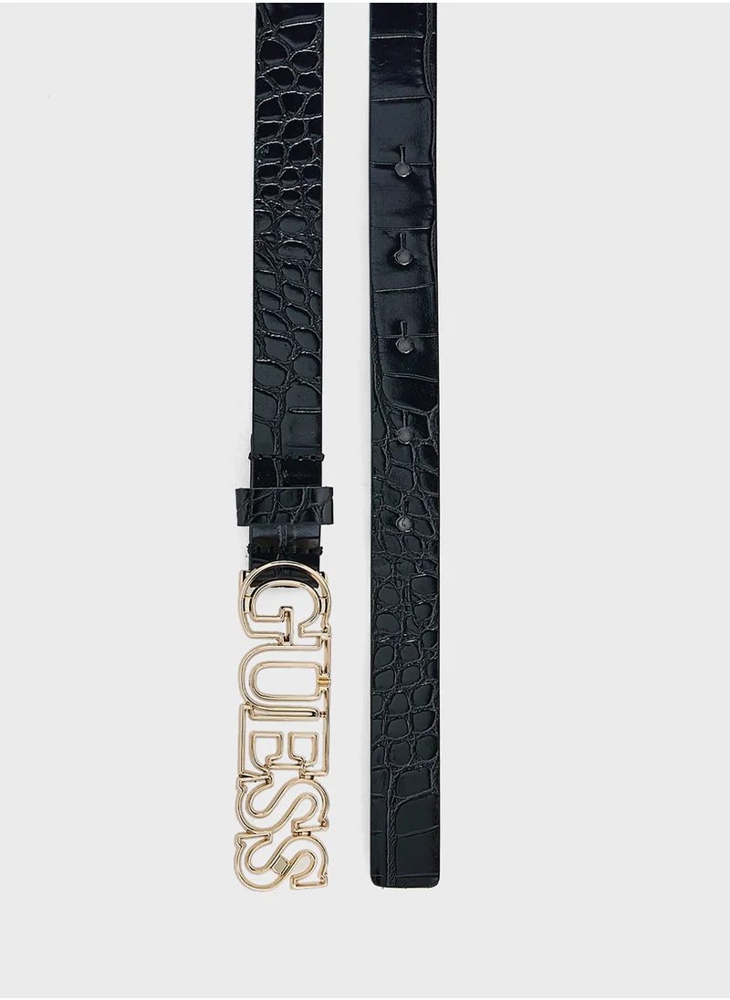 GUESS Logo Detailed  Allocated  Hole Belt