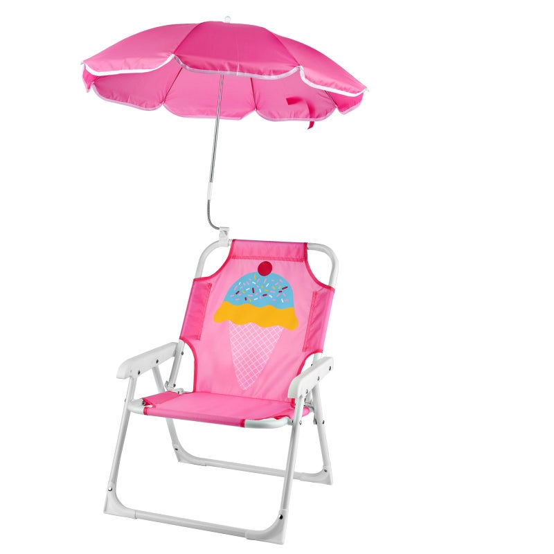 PLULON Kids Beach Chair with Umbrella Folding Lawn and Camping Chair with Summer Shade Children's Beach Chair for Pool Travel Outdoor(for 1-5 Years Old) - Image 1
