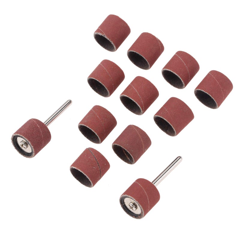 Yetaha 100 PCs Sanding Bands 600 Grit Drums Sleeves for DREMEL Rotary Tools with 2PCs Mandrel 12CM - Image 3