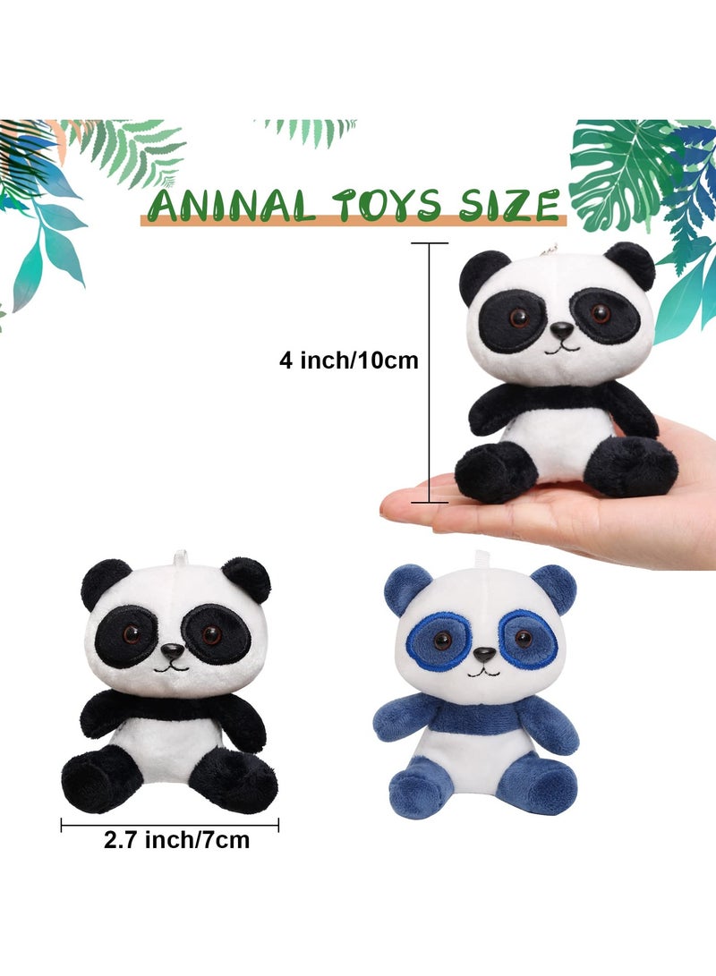 KASTWAVE 4 Inch Panda Plush Toy with Keychain - Small Stuffed Animal, Ideal for Award, Goodie Bag Fillers, Animal Themed Party Favors, and Kindergarten Classroom Gifts - Image 3