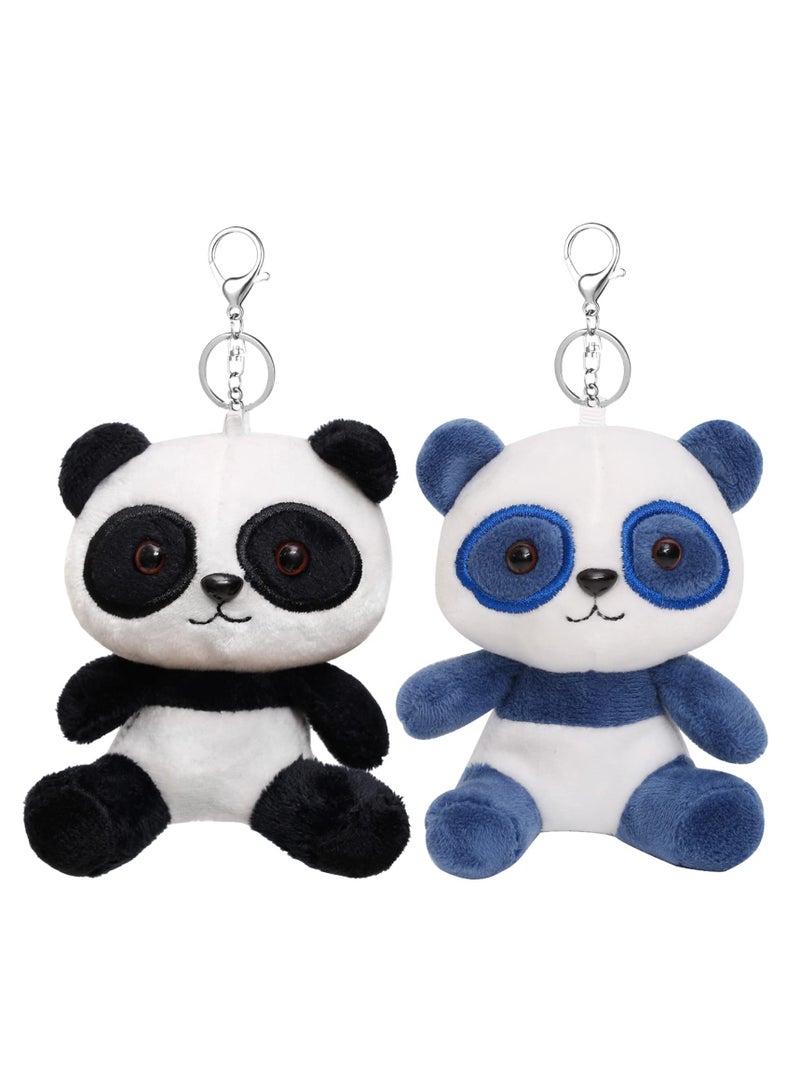 KASTWAVE 4 Inch Panda Plush Toy with Keychain - Small Stuffed Animal, Ideal for Award, Goodie Bag Fillers, Animal Themed Party Favors, and Kindergarten Classroom Gifts - Image 1