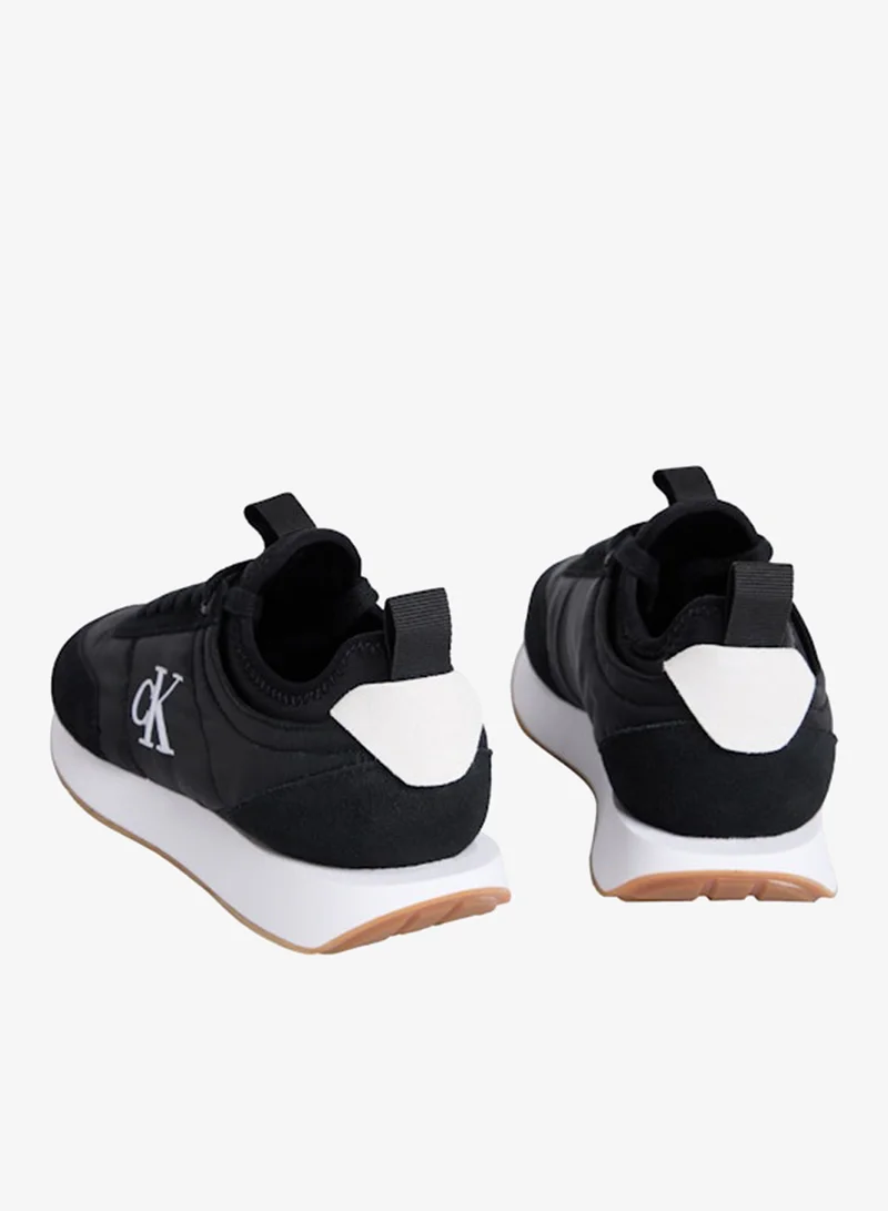 Calvin Klein Jeans Black/Bright White Essential Retro Mono-Sock Fit Trainers for Women | Best Price UAE