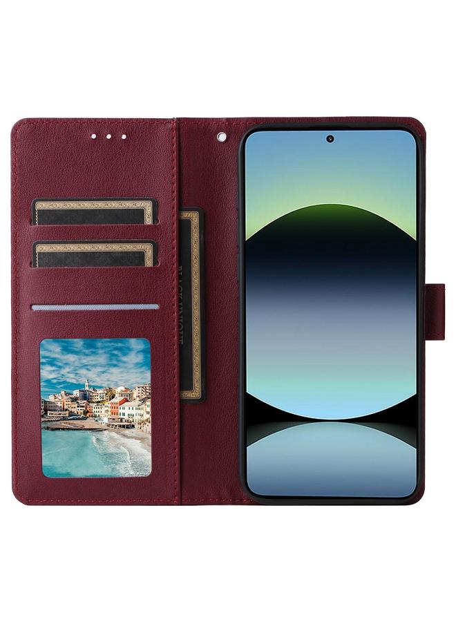 erorex Case For Redmi Note 14 4G 164.84mm 3-Card Slots Multifunctional Leather Phone Case - Image 4