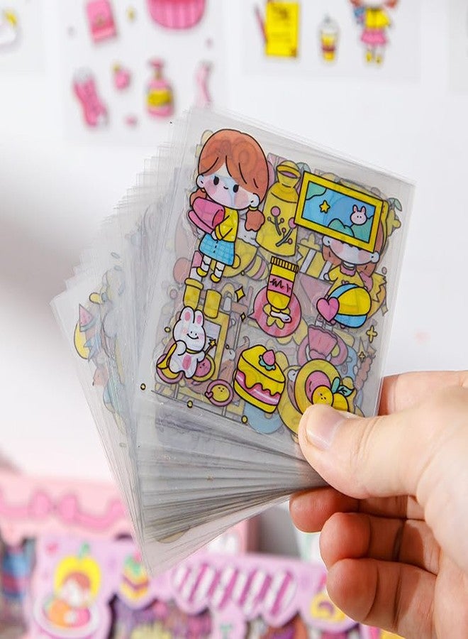 DCELLA 100pcs Self-Adhesive Cute Mix Stickers Funny for Kids Water Cup Sticker School and Return Gift Stickers (1Box 100Pcs, Daily Life) - Image 4
