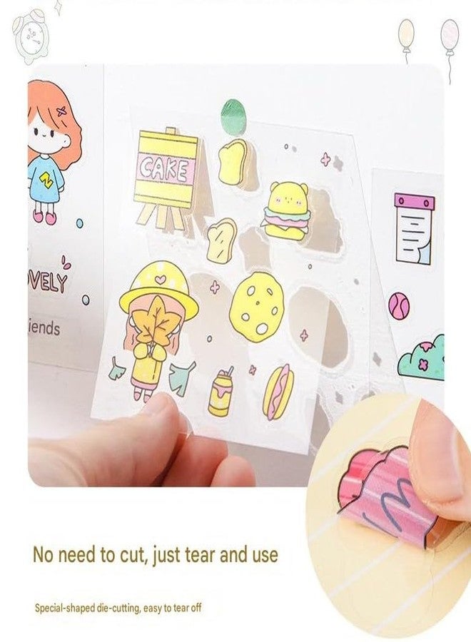 DCELLA 100pcs Self-Adhesive Cute Mix Stickers Funny for Kids Water Cup Sticker School and Return Gift Stickers (1Box 100Pcs, Daily Life) - Image 5