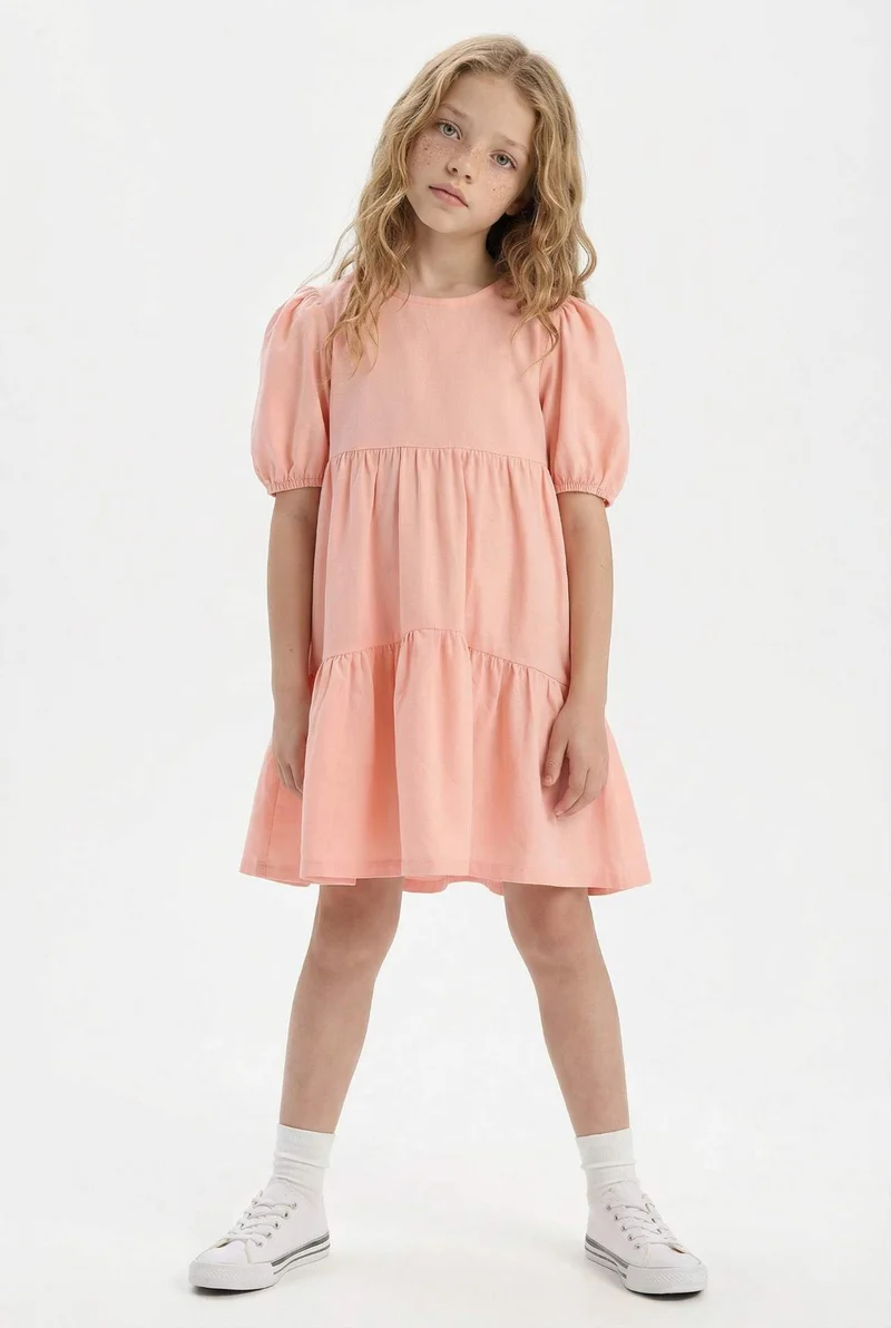 ديفاكتو Regular Fit Short Sleeve Woven Dress
