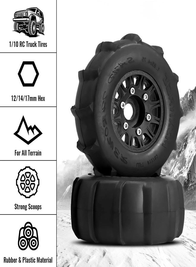 OGUNKE OGRC 12mm/14mm/17mm Hex Truck Tires RC Wheels and Tires Snow Tires Desert Tires for 1/10 Scale Arrma Senton Tires Slash Tires Axial Redcat Rc4wd RC Car - 4PCS - Image 3