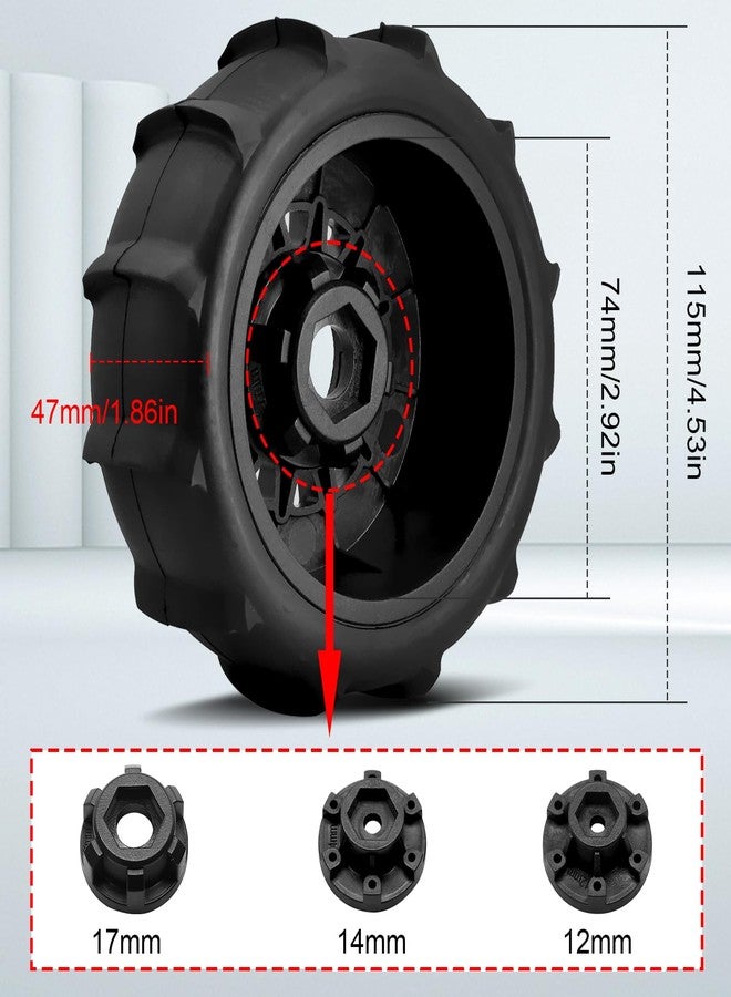 OGUNKE OGRC 12mm/14mm/17mm Hex Truck Tires RC Wheels and Tires Snow Tires Desert Tires for 1/10 Scale Arrma Senton Tires Slash Tires Axial Redcat Rc4wd RC Car - 4PCS - Image 4