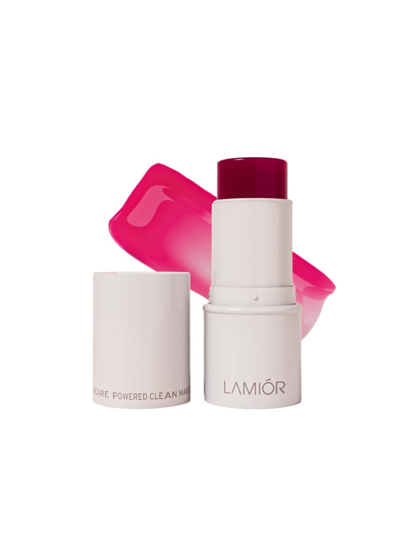 LAMIOR Bouncy Jelly Lip & Cheek Stain - Rosy Glow | 90% Natural, Hydrating, Buildable Color | Skincare-Powered, Vegan, Cruelty-Free, Non-Comedogenic & Long-Lasting - Image 1