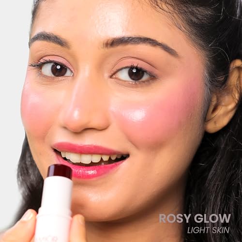 LAMIOR Bouncy Jelly Lip & Cheek Stain - Rosy Glow | 90% Natural, Hydrating, Buildable Color | Skincare-Powered, Vegan, Cruelty-Free, Non-Comedogenic & Long-Lasting - Image 5
