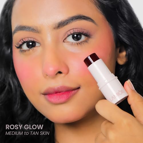 LAMIOR Bouncy Jelly Lip & Cheek Stain - Rosy Glow | 90% Natural, Hydrating, Buildable Color | Skincare-Powered, Vegan, Cruelty-Free, Non-Comedogenic & Long-Lasting - Image 3
