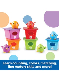 Learning Resources Peek A Bird Learning Buddies 15 Pieces Age 18 Months+ Toddler Learning Activities Preschool Toys Educational Toy For Color Teaching  - Image 2