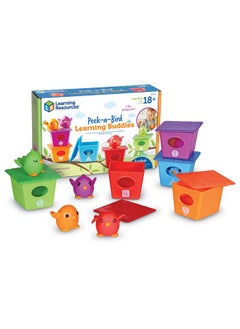 Learning Resources Peek A Bird Learning Buddies 15 Pieces Age 18 Months+ Toddler Learning Activities Preschool Toys Educational Toy For Color Teaching  - Image 1