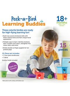 Learning Resources Peek A Bird Learning Buddies 15 Pieces Age 18 Months+ Toddler Learning Activities Preschool Toys Educational Toy For Color Teaching  - Image 5