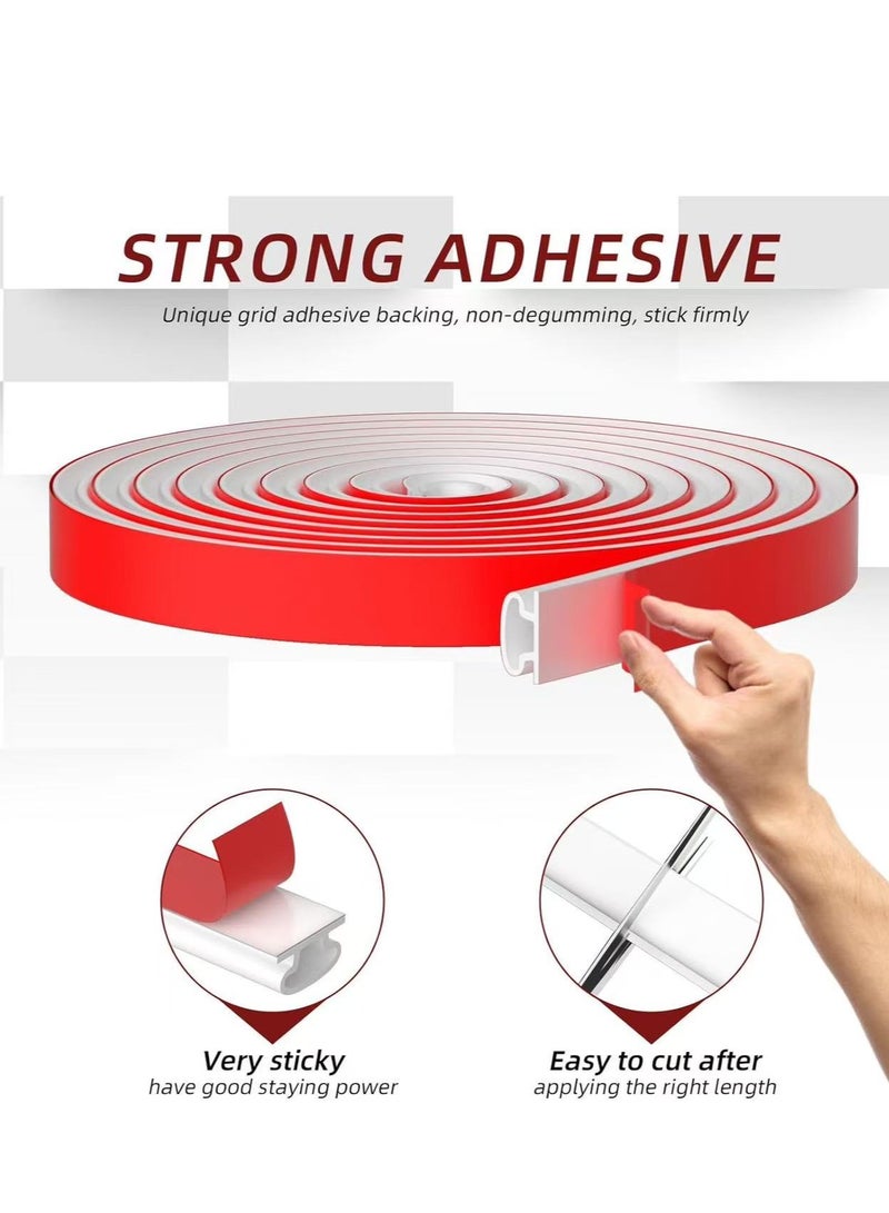 يوكا شريط عازل للطقس لاصق ذاتيًا على شكل D من الفوم لعزل الأبواب والنوافذ (5.5 متر، أبيض) - Image 3